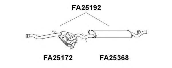 Глушитель выхлопных газов конечный VENEPORTE FA25386