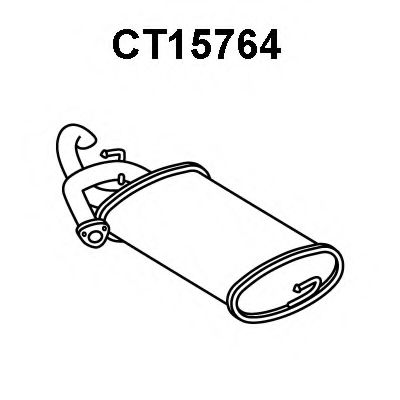 Глушитель выхлопных газов конечный VENEPORTE CT15764