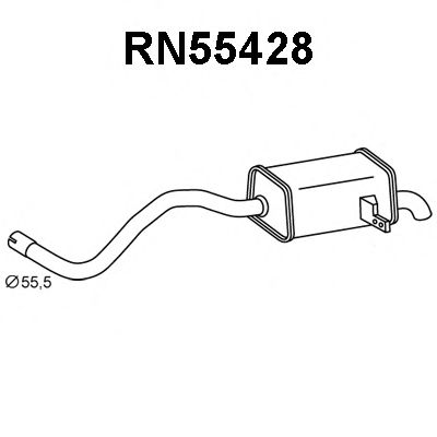 Глушитель выхлопных газов конечный VENEPORTE RN55428