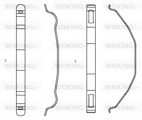 Комплектующие, колодки дискового тормоза WOKING 852600