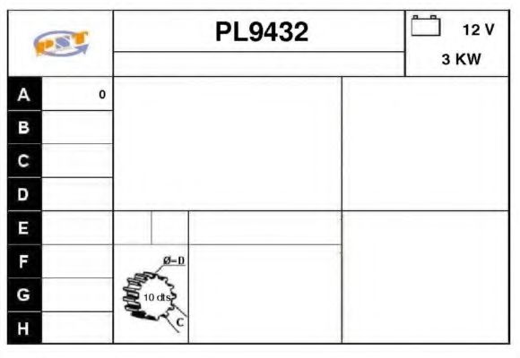 Стартер SNRA PL9432