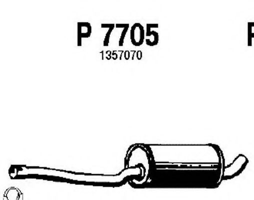 Средний глушитель выхлопных газов FENNO P7705