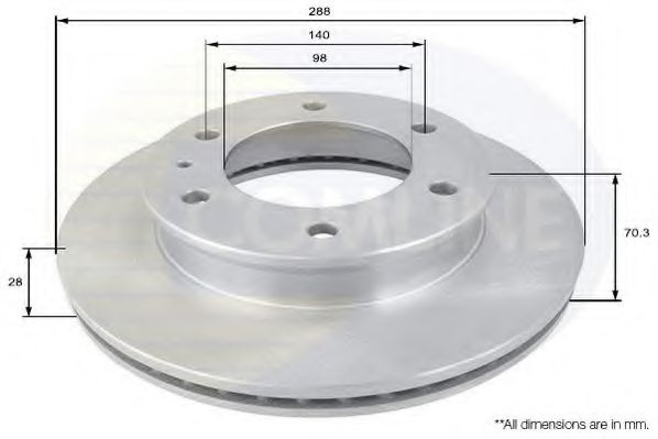 Тормозной диск COMLINE ADC1239V