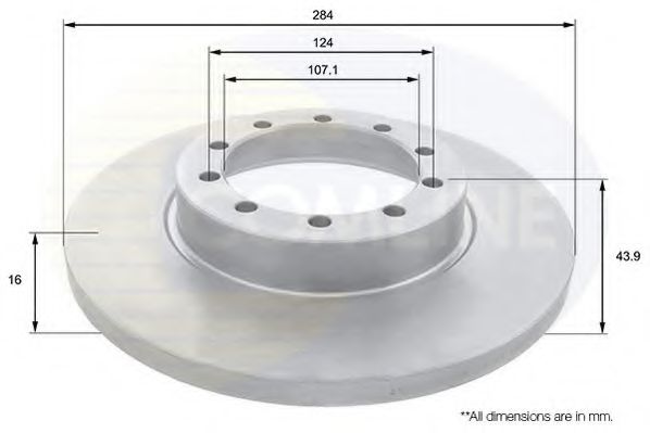 Тормозной диск COMLINE ADC1253