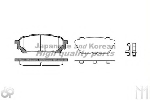 Комплект тормозных колодок, дисковый тормоз ASHUKI S011-18