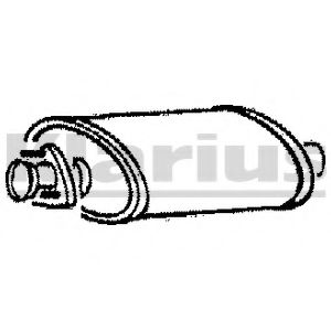Средний глушитель выхлопных газов KLARIUS 210257