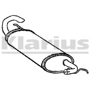 Глушитель выхлопных газов конечный KLARIUS 220747