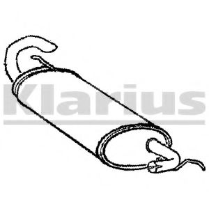 Глушитель выхлопных газов конечный KLARIUS LR188W