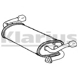 Глушитель выхлопных газов конечный KLARIUS RR335C