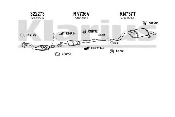 Система выпуска ОГ KLARIUS 721020U