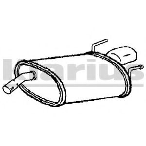 Глушитель выхлопных газов конечный KLARIUS 220995