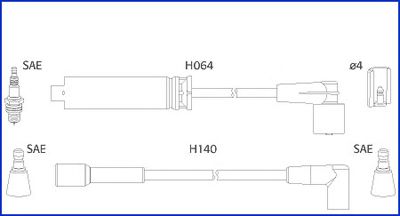 Комплект проводов зажигания HITACHI 134239
