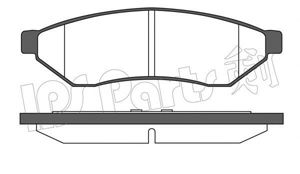 Комплект тормозных колодок, дисковый тормоз IPS Parts IBR-1W01