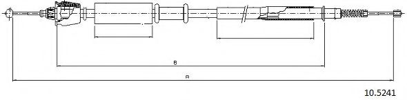 Трос, стояночная тормозная система CABOR 10.5241