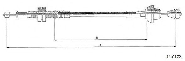 Тросик газа CABOR 11.0172