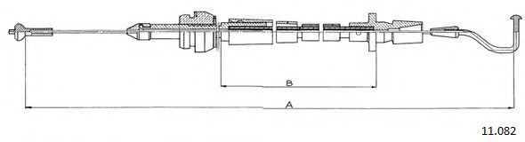 Тросик газа CABOR 11.082