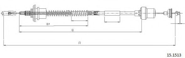 Трос, управление сцеплением CABOR 15.1513