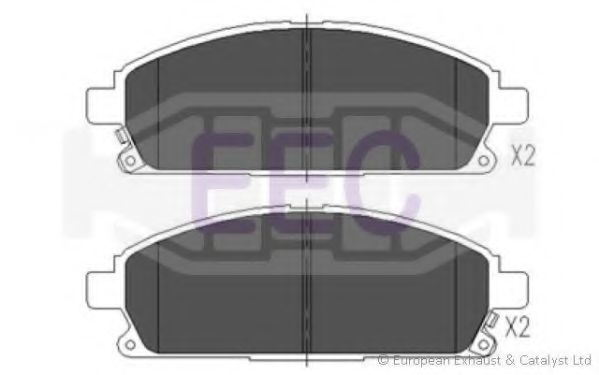 Комплект тормозных колодок, дисковый тормоз EEC BRP1311