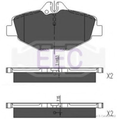 Комплект тормозных колодок, дисковый тормоз EEC BRP1316