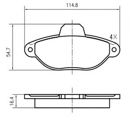 Комплект тормозных колодок, дисковый тормоз VEMA K601001