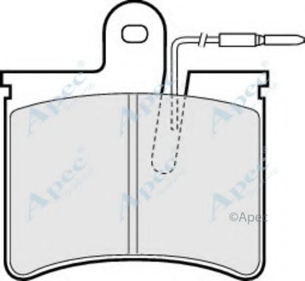 Комплект тормозных колодок, дисковый тормоз APEC braking PAD374