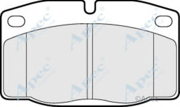 Комплект тормозных колодок, дисковый тормоз APEC braking PAD581