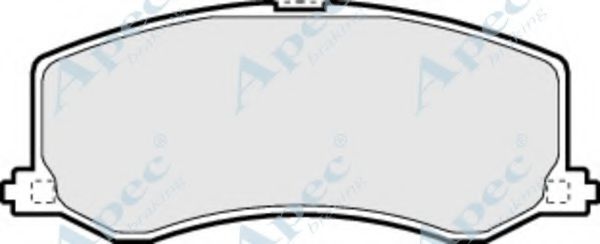 Комплект тормозных колодок, дисковый тормоз APEC braking PAD1028