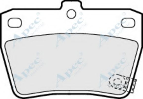 Комплект тормозных колодок, дисковый тормоз APEC braking PAD1196