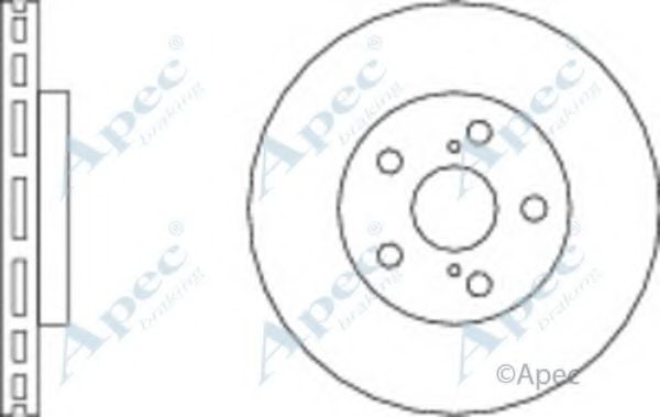 Тормозной диск APEC braking DSK2272