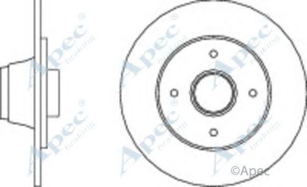 Тормозной диск APEC braking DSK249