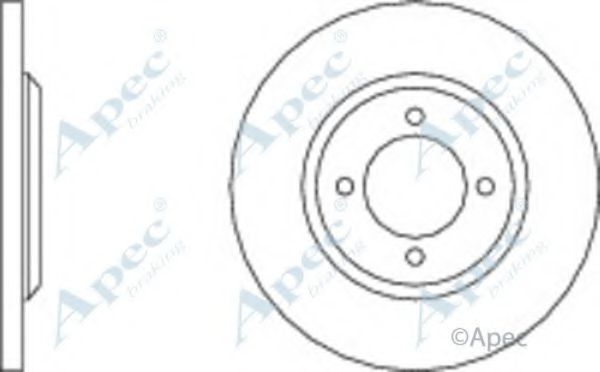 Тормозной диск APEC braking DSK120