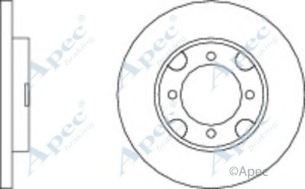 Тормозной диск APEC braking DSK168