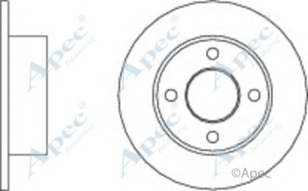 Тормозной диск APEC braking DSK176