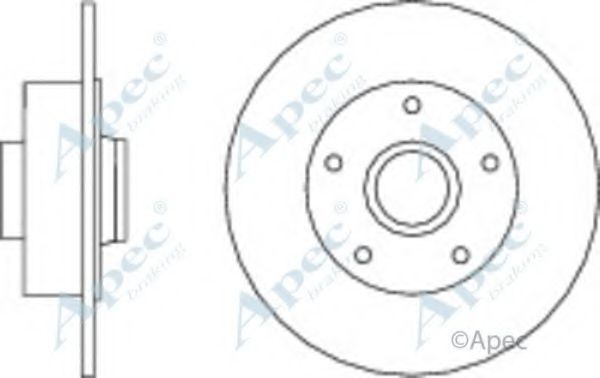 Тормозной диск APEC braking DSK2871