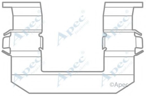 Комплектующие, тормозные колодки APEC braking KIT1026