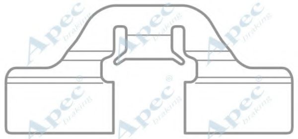 Комплектующие, тормозные колодки APEC braking KIT1044