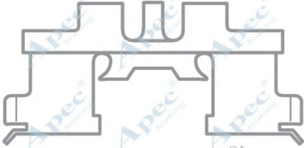 Комплектующие, тормозные колодки APEC braking KIT1050