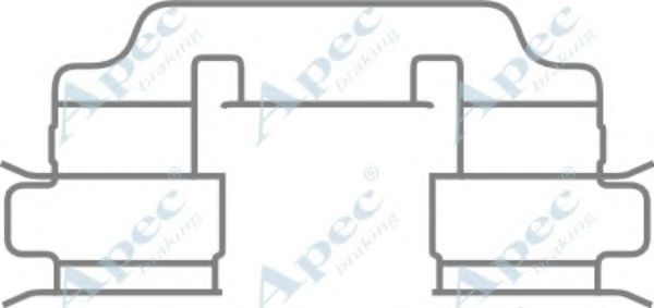 Комплектующие, тормозные колодки APEC braking KIT1055