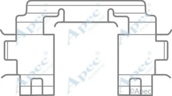Комплектующие, тормозные колодки APEC braking KIT1103