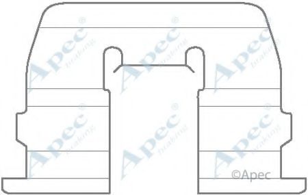 Комплектующие, тормозные колодки APEC braking KIT1138