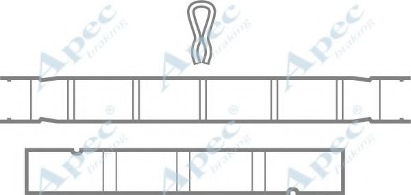 Комплектующие, тормозные колодки APEC braking KIT268