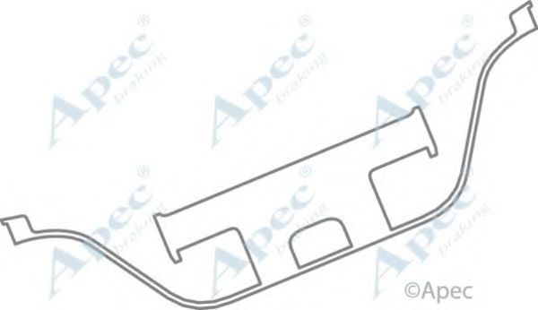 Комплектующие, тормозные колодки APEC braking KIT448