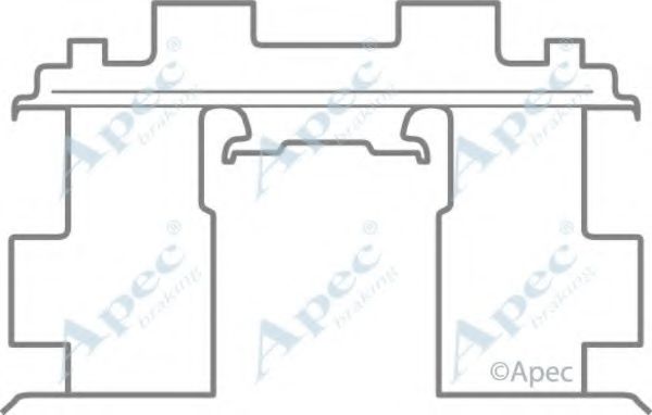 Комплектующие, тормозные колодки APEC braking KIT530