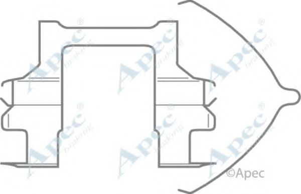 Комплектующие, тормозные колодки APEC braking KIT554
