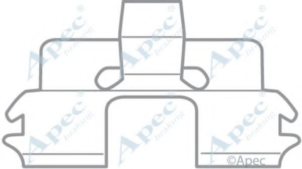 Комплектующие, тормозные колодки APEC braking KIT1052