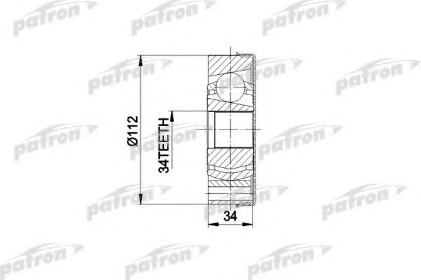 Шарнирный комплект, приводной вал PATRON PCV5034