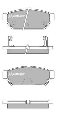 Комплект тормозных колодок, дисковый тормоз MOTAQUIP LVXL157