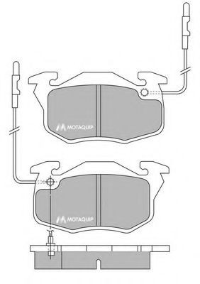 Комплект тормозных колодок, дисковый тормоз MOTAQUIP LVXL671