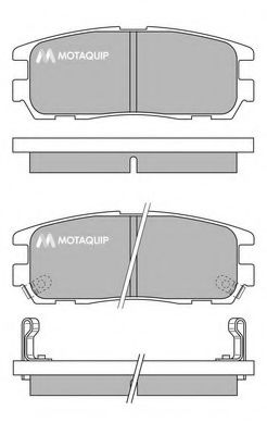 Комплект тормозных колодок, дисковый тормоз MOTAQUIP LVXL786
