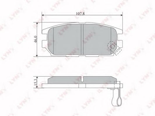 Комплект тормозных колодок, дисковый тормоз LYNXauto BD-5517